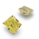 0.58 Carat Fancy Intense Yellow Taper Diamonds (VS)