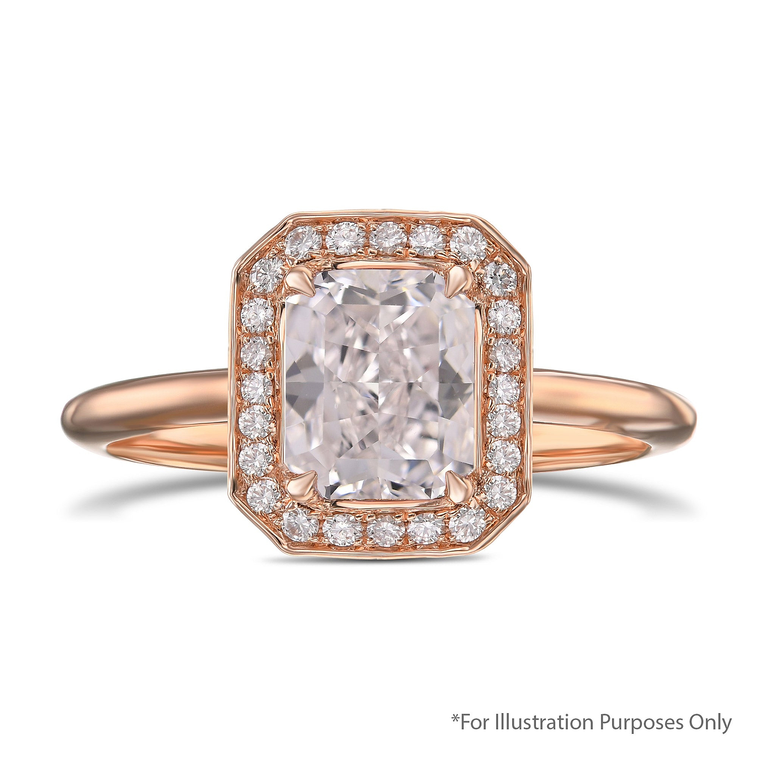 1.47 Carat Faint Pink Radiant Diamond VS2 GIA