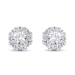 Round Brilliant Diamond Halo Earrings