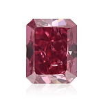 0.43 Carat Fancy Vivid Purplish Pink Radiant Diamond I1 GIA