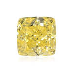 1.03 Carat Fancy Intense Yellow Cushion Diamond VVS2 GIA