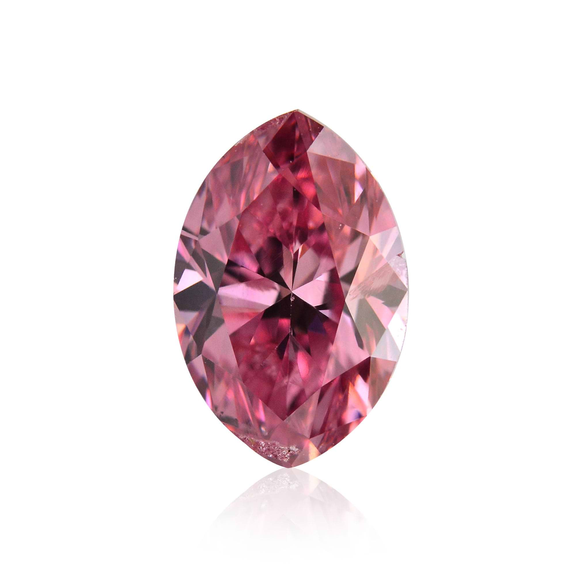 0.50 Carat Fancy Vivid Purplish Pink Marquise Diamond (SI2