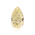 3.01 Carat Light Yellow Pear Diamond VVS2 GIA
