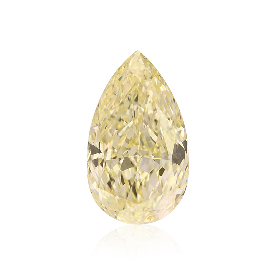 3.01 Carat Light Yellow Pear Diamond VVS2 GIA