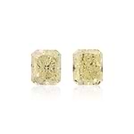 3.41 Carat Light Yellow Radiant Diamonds VS2 GIA