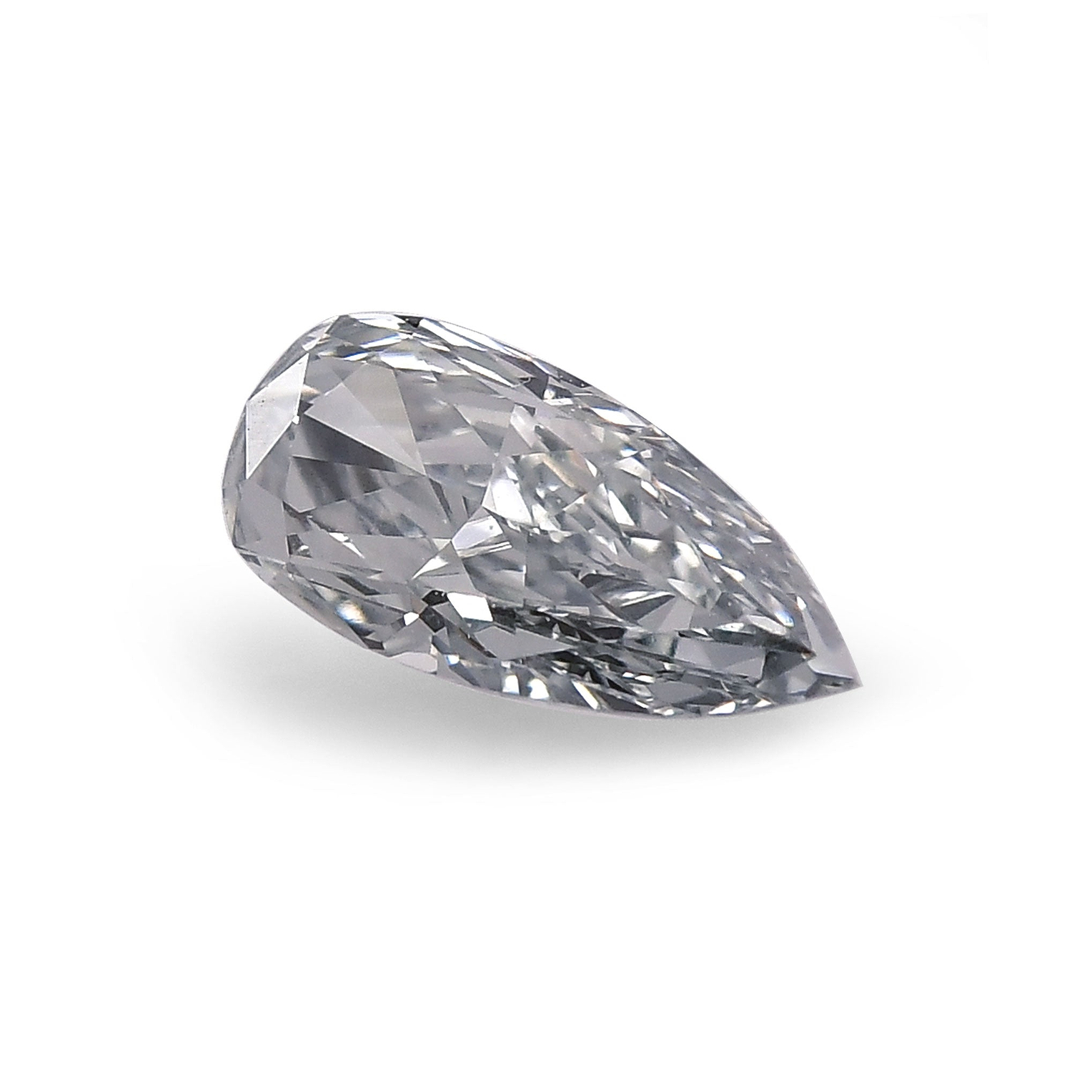 0.50 Carat Fancy Gray Blue Pear Diamond SI1 GIA