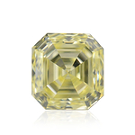 0.62 Carat Fancy Yellow Asscher Diamond VVS2 IGI