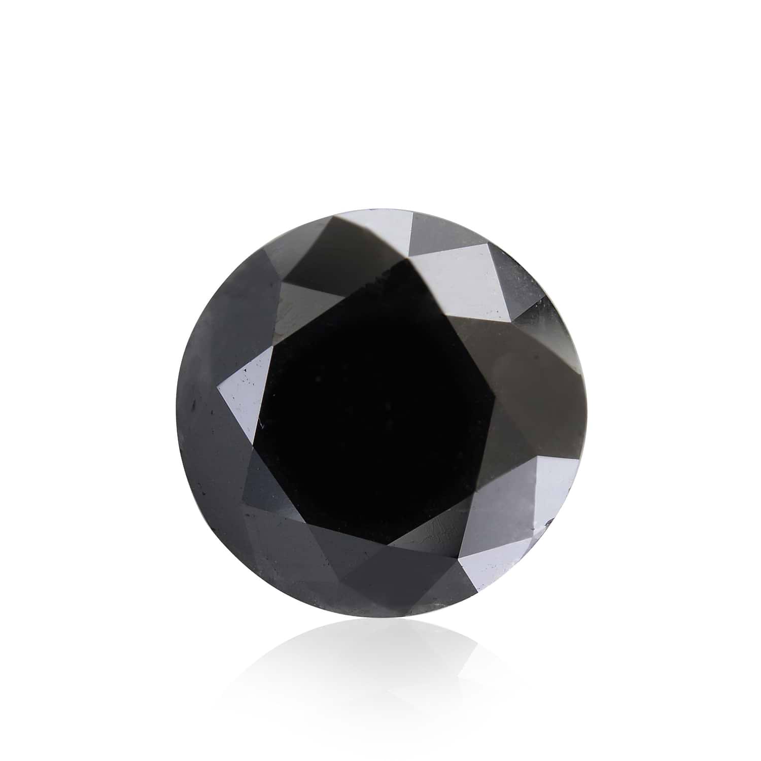 6.02 Carat Fancy Black Round Brillant Diamond GIA