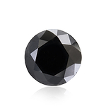 6.02 Carat Fancy Black Round Brillant Diamond  GIA