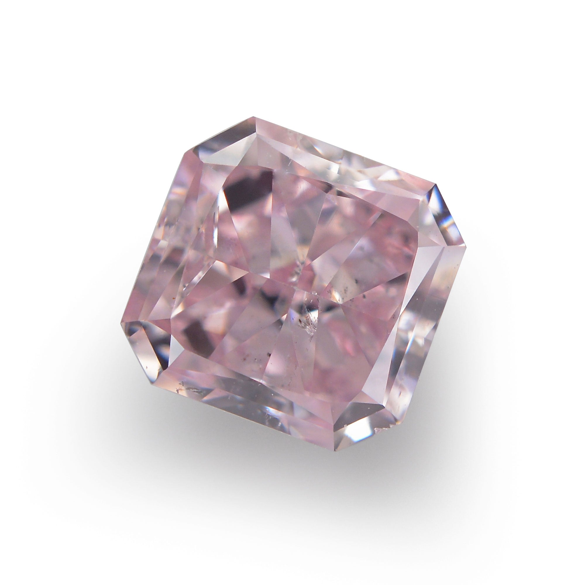 0.13 Carat Fancy Purplish Pink Cushion Diamond (VS2) GIA