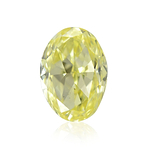 0.52 Carat Fancy Yellow Oval Diamond VS2 IGI