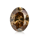 2.52 Carat Fancy Dark Orangy Brown Oval Diamond VS2 GIA
