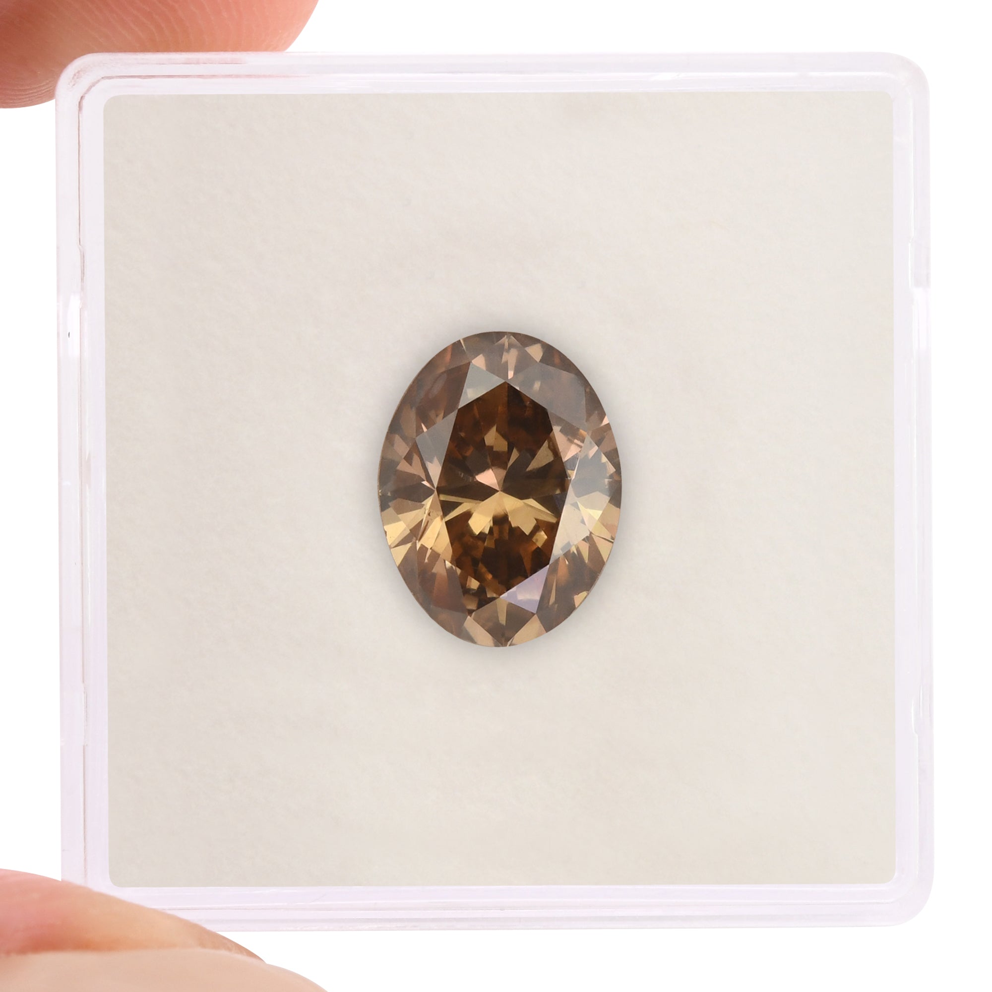2.52 Carat Fancy Dark Orangy Brown Oval Diamond VS2 GIA | LEIBISH