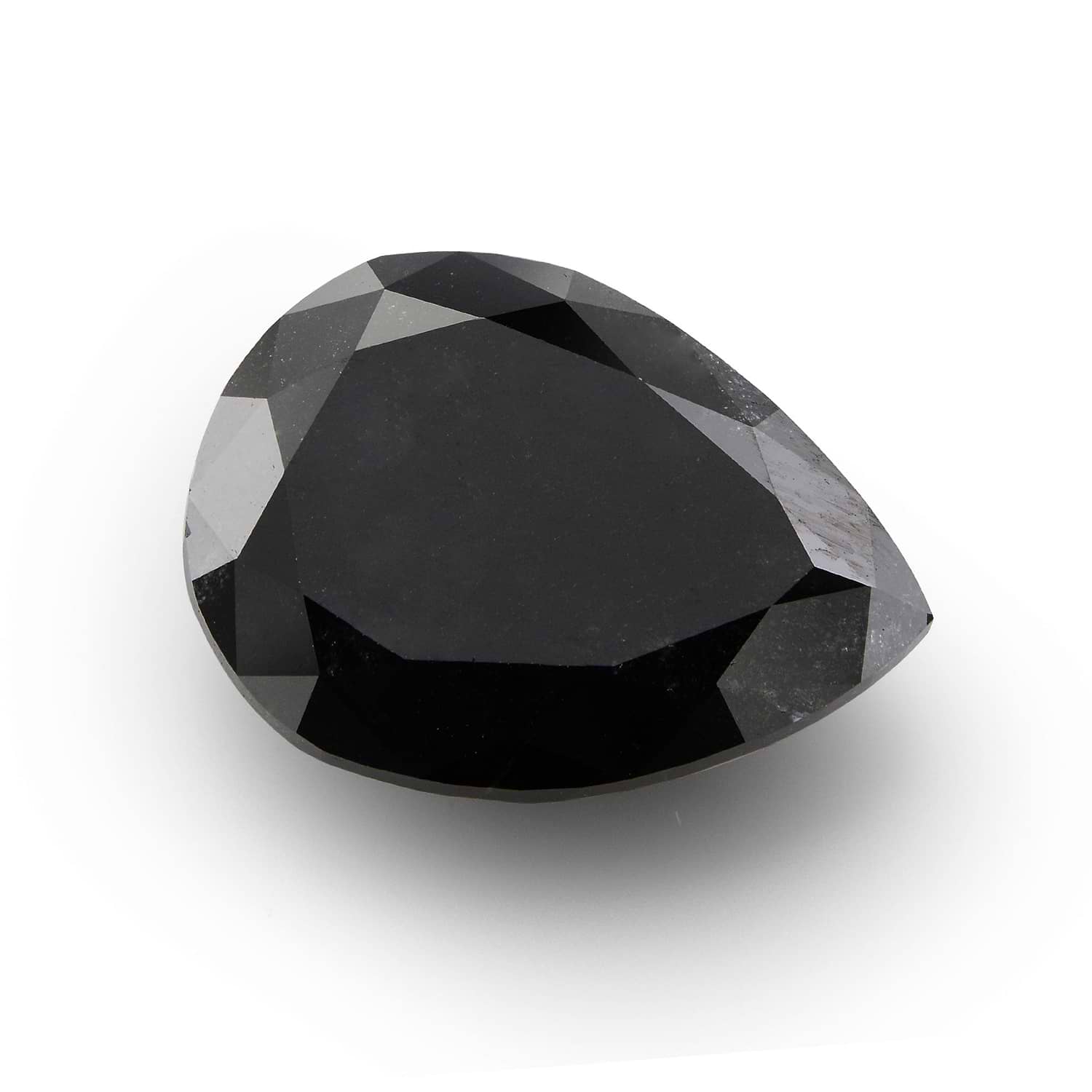 5.78 Carat Fancy Black Pear Diamond GIA