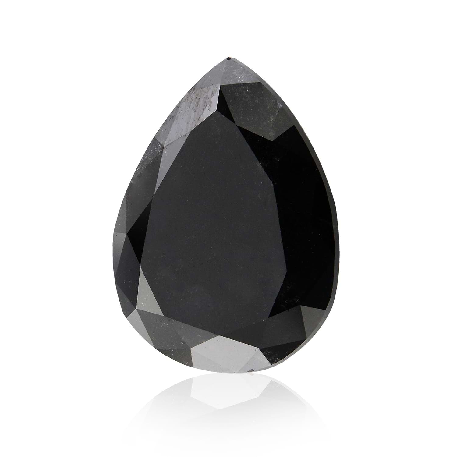 5.78 Carat Fancy Black Pear Diamond GIA