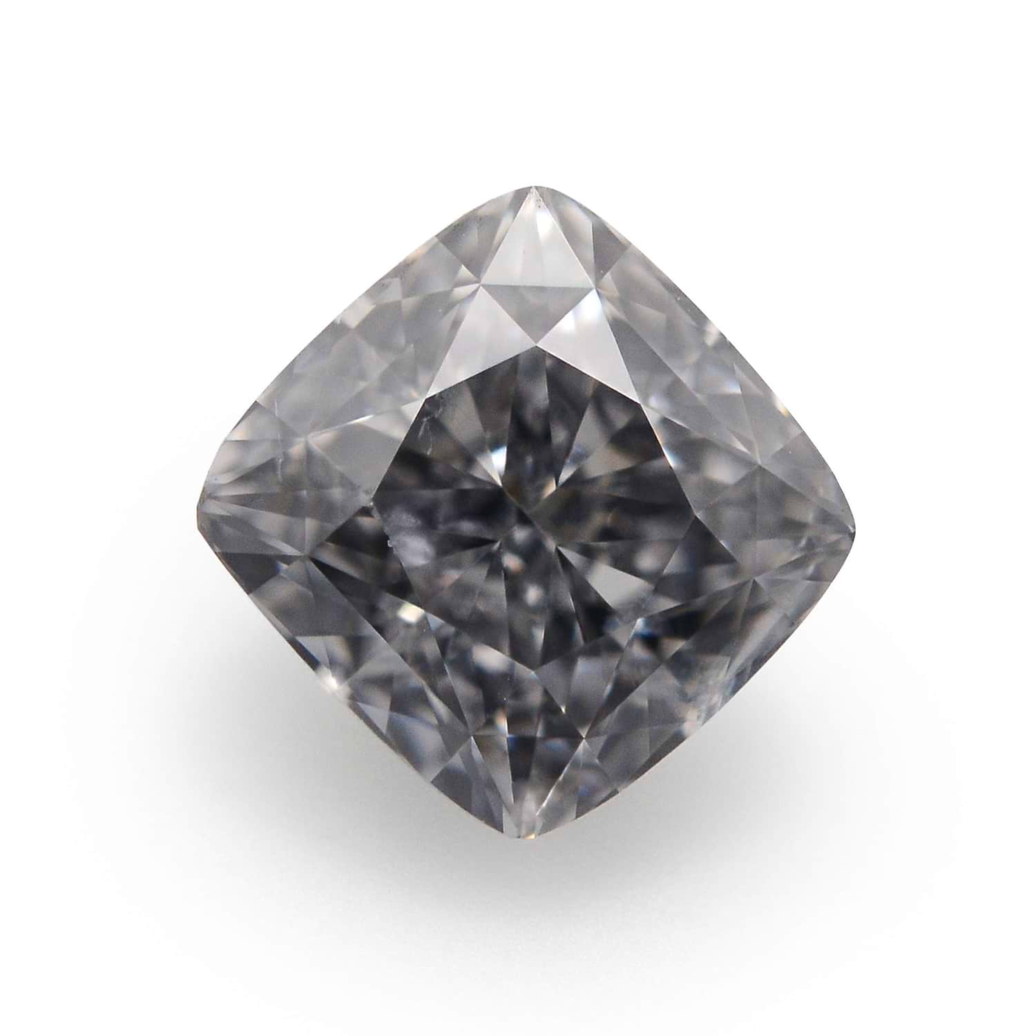0.45 Carat Fancy Blue Gray Cushion Diamond SI2 GIA