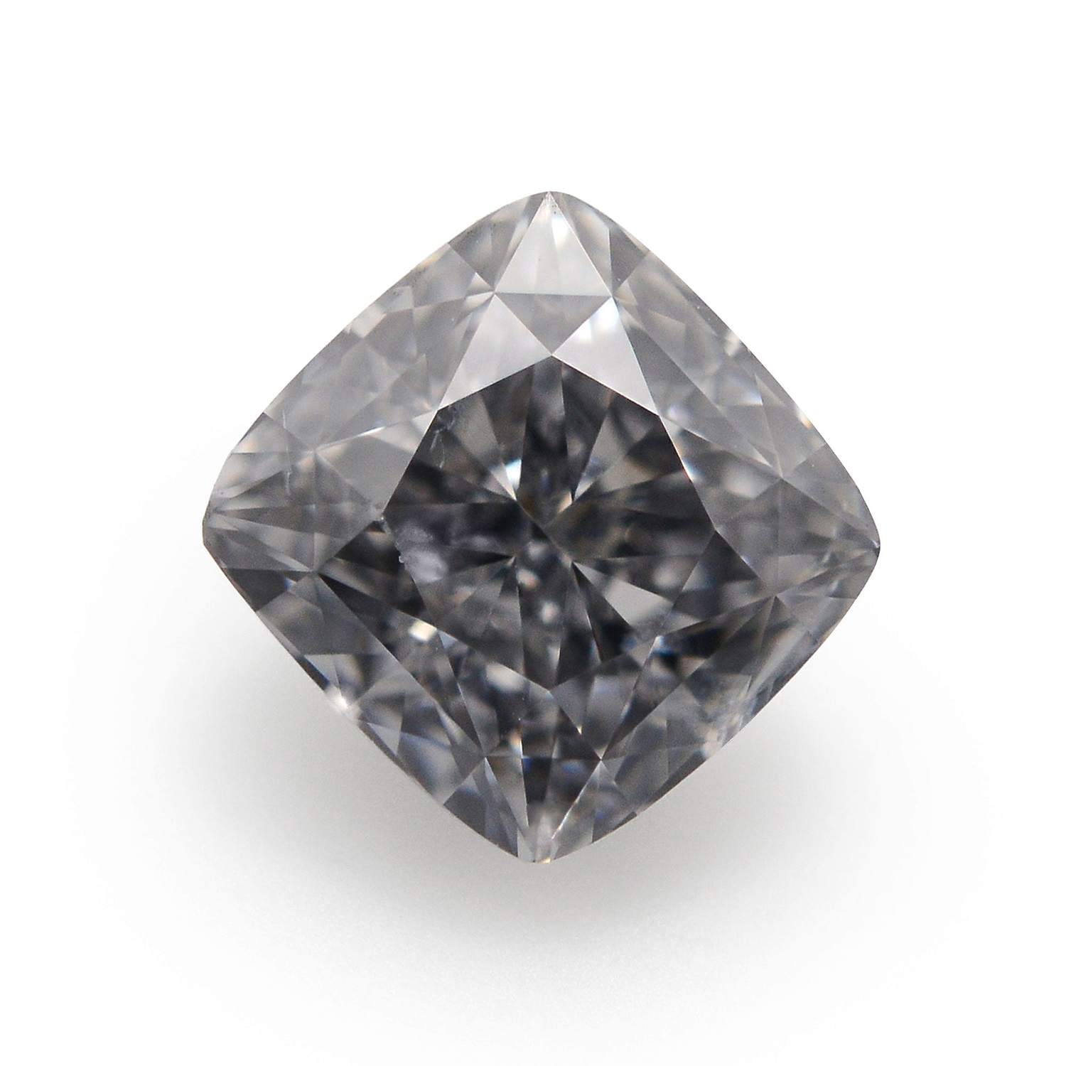 0.45 Carat Fancy Blue Gray Cushion Diamond SI2 GIA