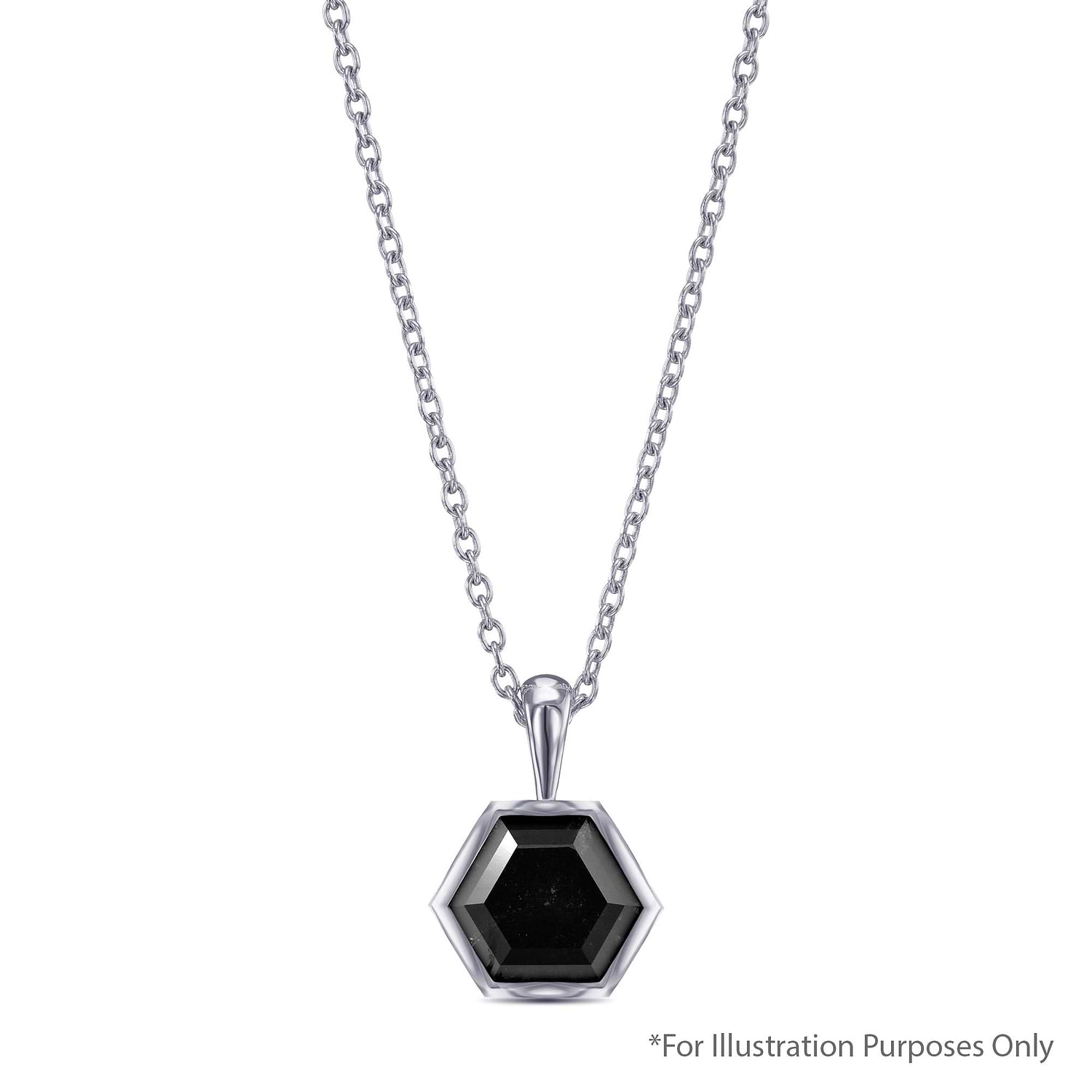 2.22 Carat Fancy Black Hexagonal Diamond GIA