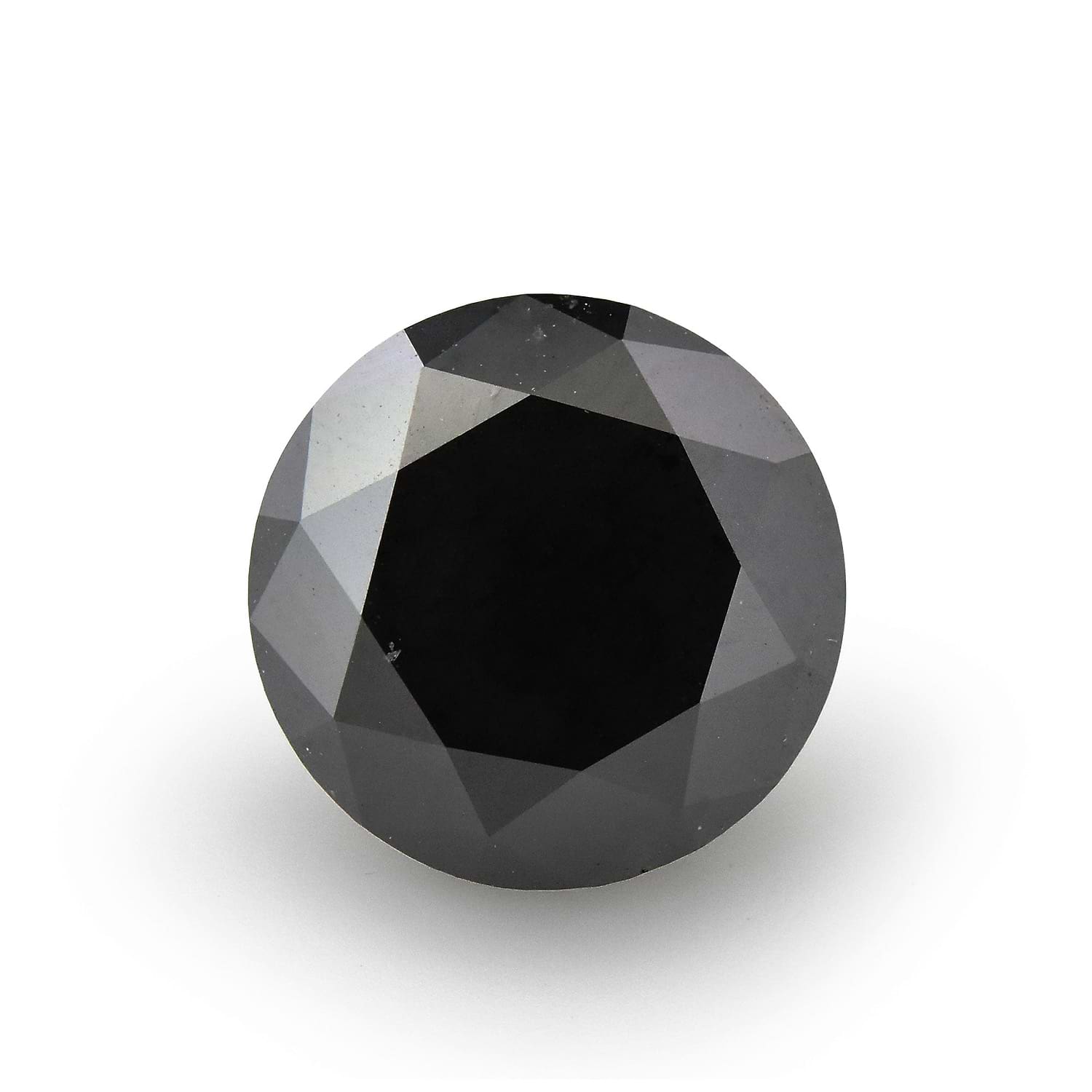 2.20 Carat Fancy Black Round Brillant Diamond GIA