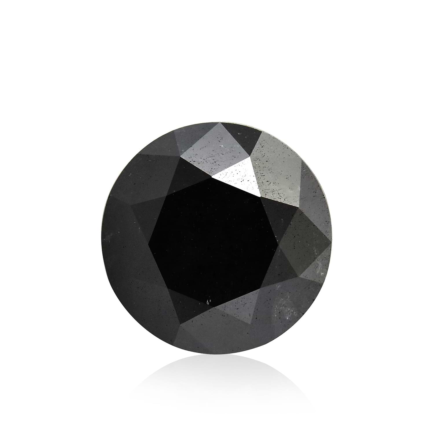 2.30 Carat Fancy Black Round Brillant Diamond GIA