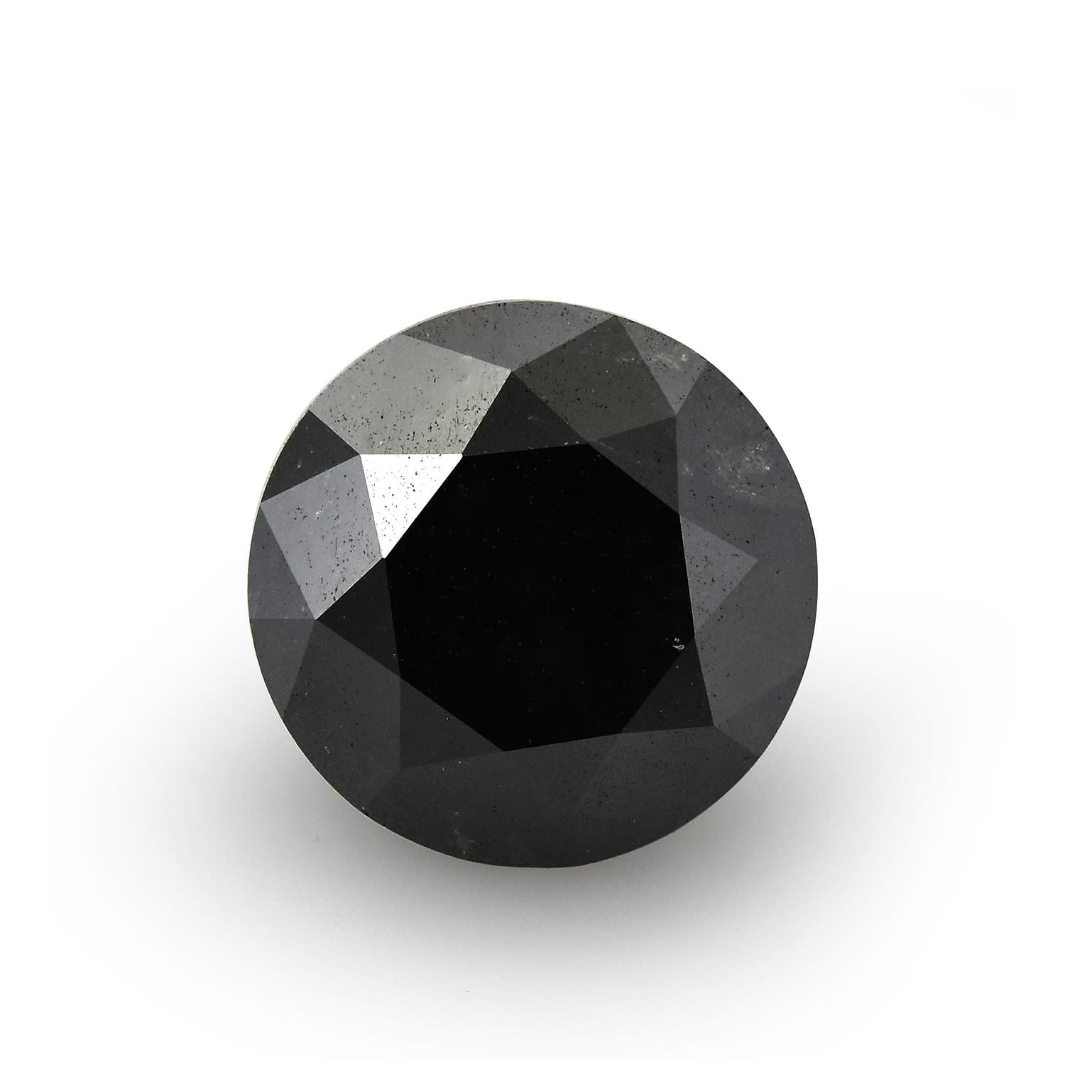 2.30 Carat Fancy Black Round Brillant Diamond GIA