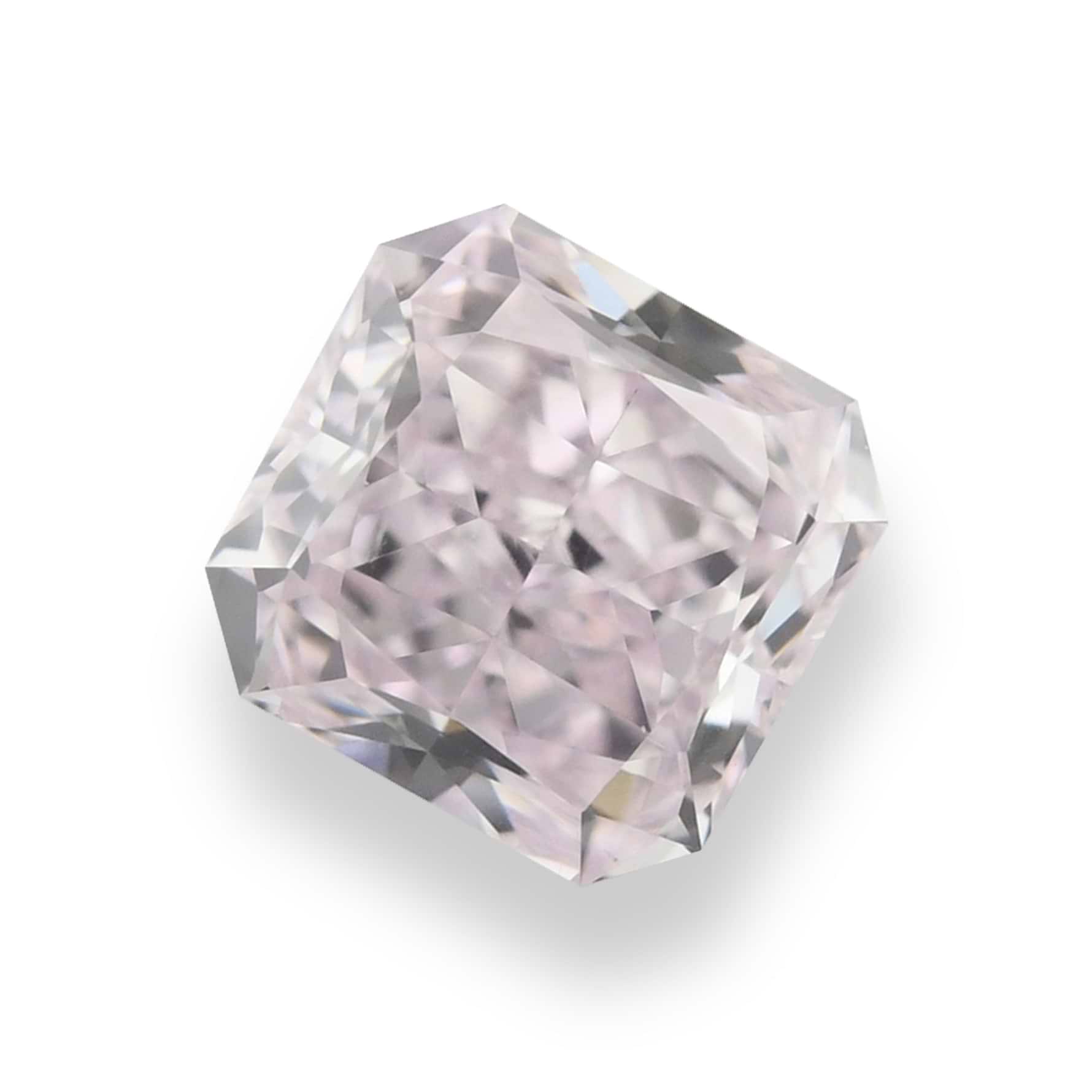 0.40 Carat Fancy Light Purplish Pink Radiant Diamond VS1 GIA