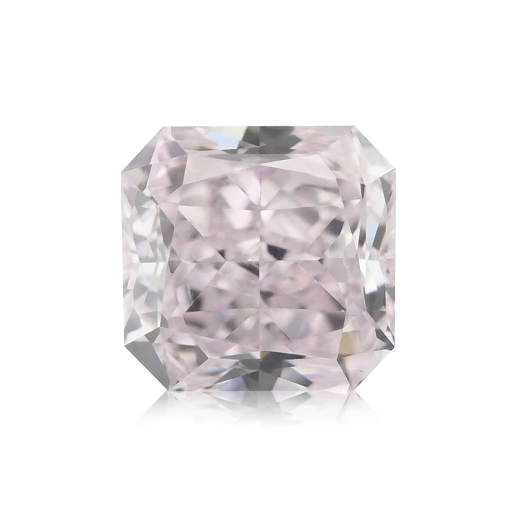0.40 Carat Fancy Light Purplish Pink Radiant Diamond VS1 GIA