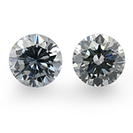 0.91 Carat Fancy Gray Blue Round Brillant Diamonds VS1