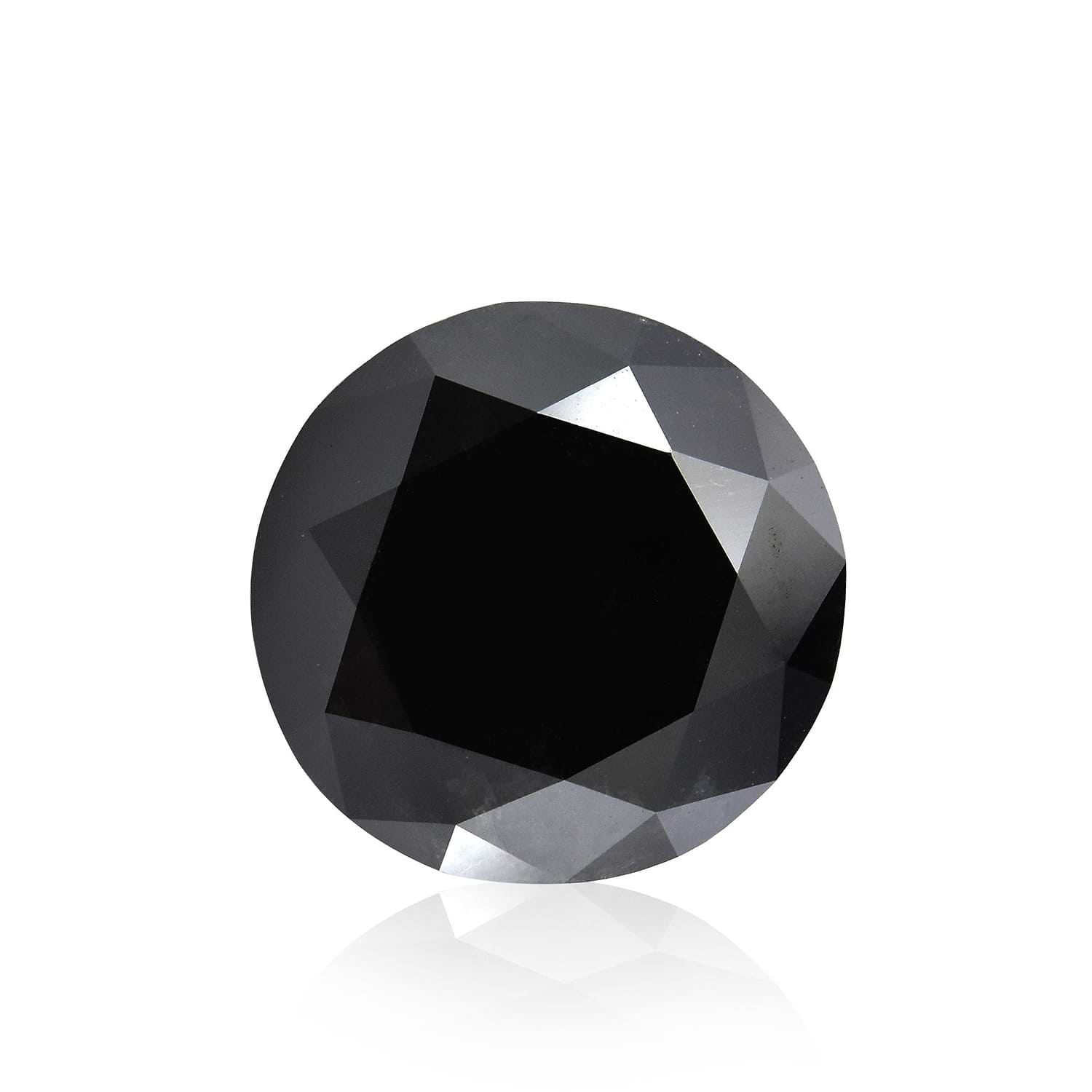 5.32 Carat Fancy Black Round Brillant Diamond GIA