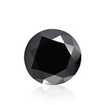 5.32 Carat Fancy Black Round Brillant Diamond  GIA