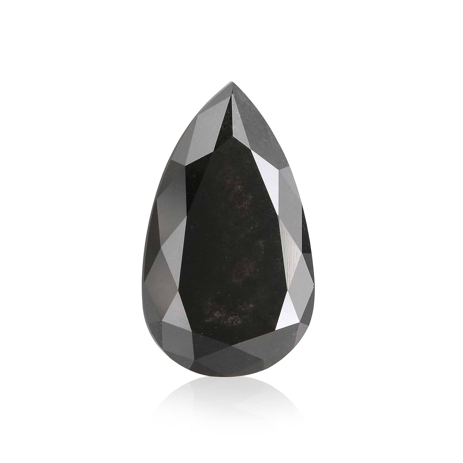 5.31 Carat Fancy Black Pear Diamond GIA