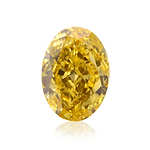 1.02 Carat Fancy Intense Orange Yellow Oval Diamond SI2 GIA