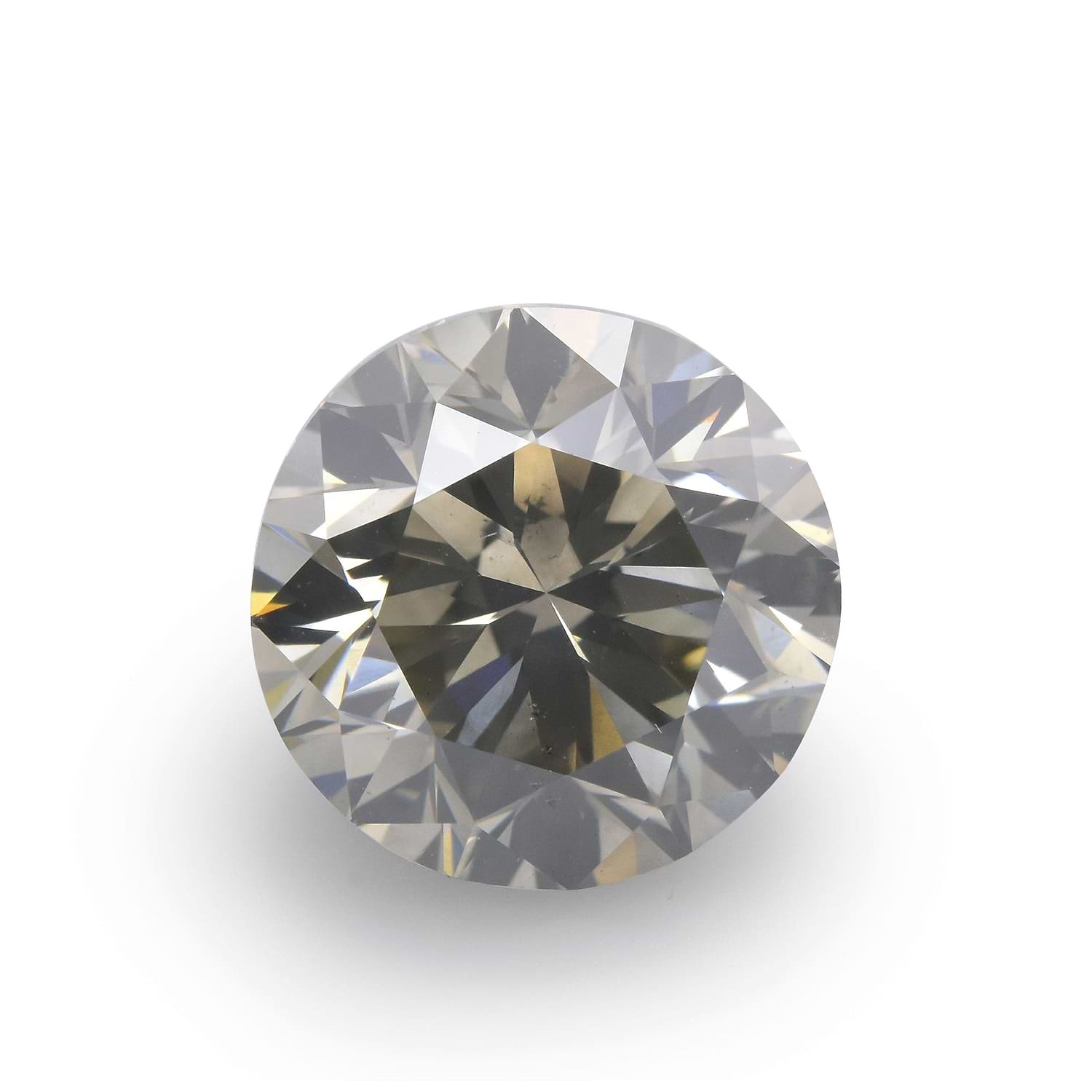 2.04 Carat Fancy Gray Round Brillant Diamond SI2 GIA