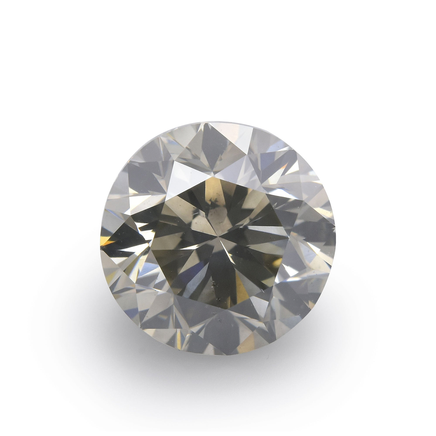 2.04 Carat Fancy Gray Round Brillant Diamond SI2 GIA