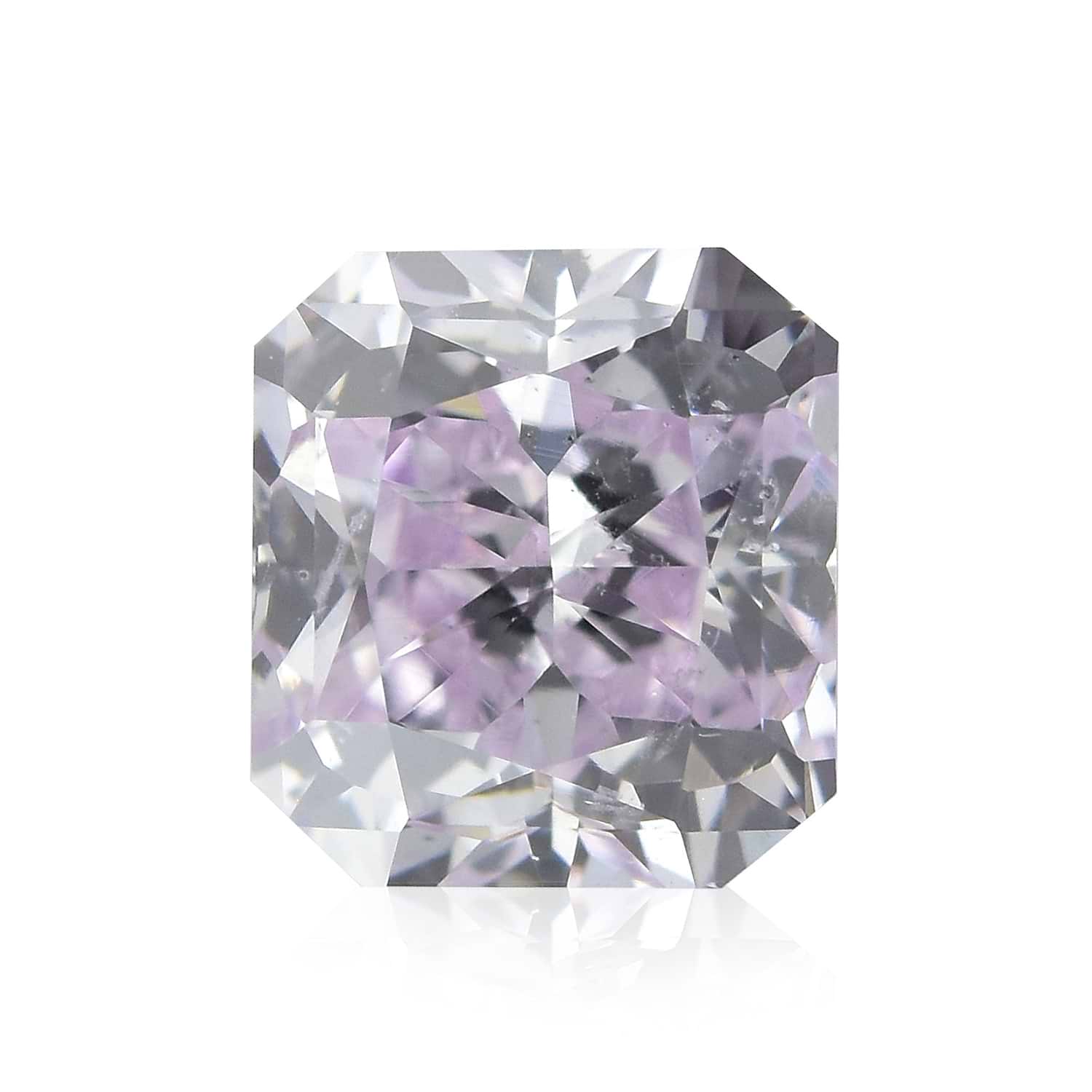 0.51 Carat Fancy Pinkish Purple Radiant Diamond SI1 GIA