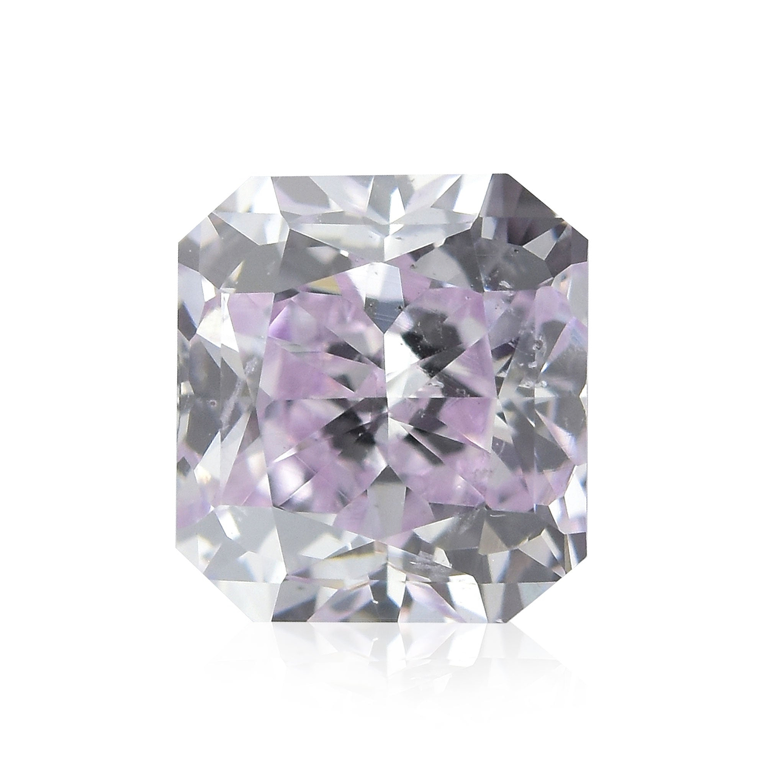 0.51 Carat Fancy Pinkish Purple Radiant Diamond SI1 GIA