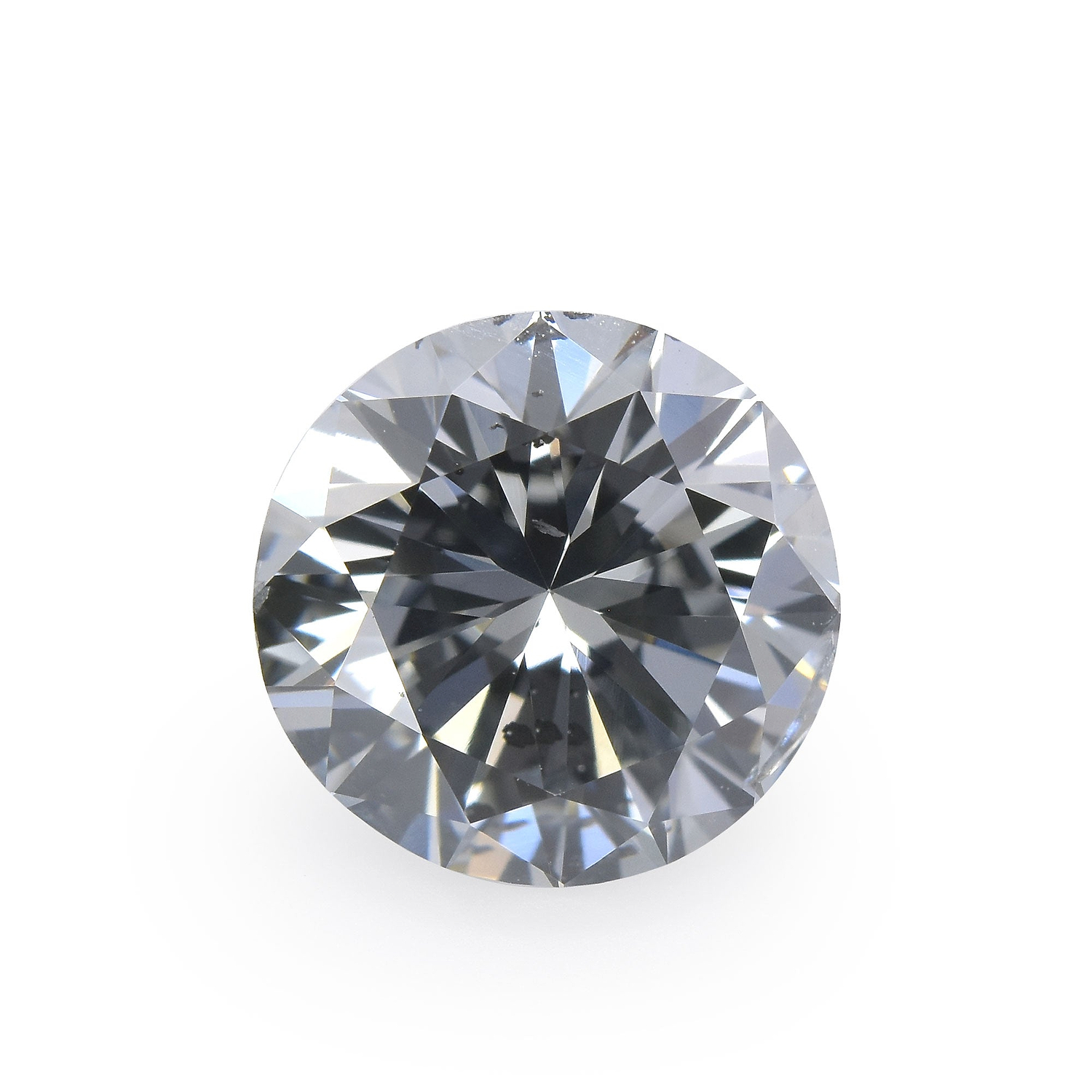 1.70 Carat Fancy Blue Gray Round Brillant Diamond I1 GIA