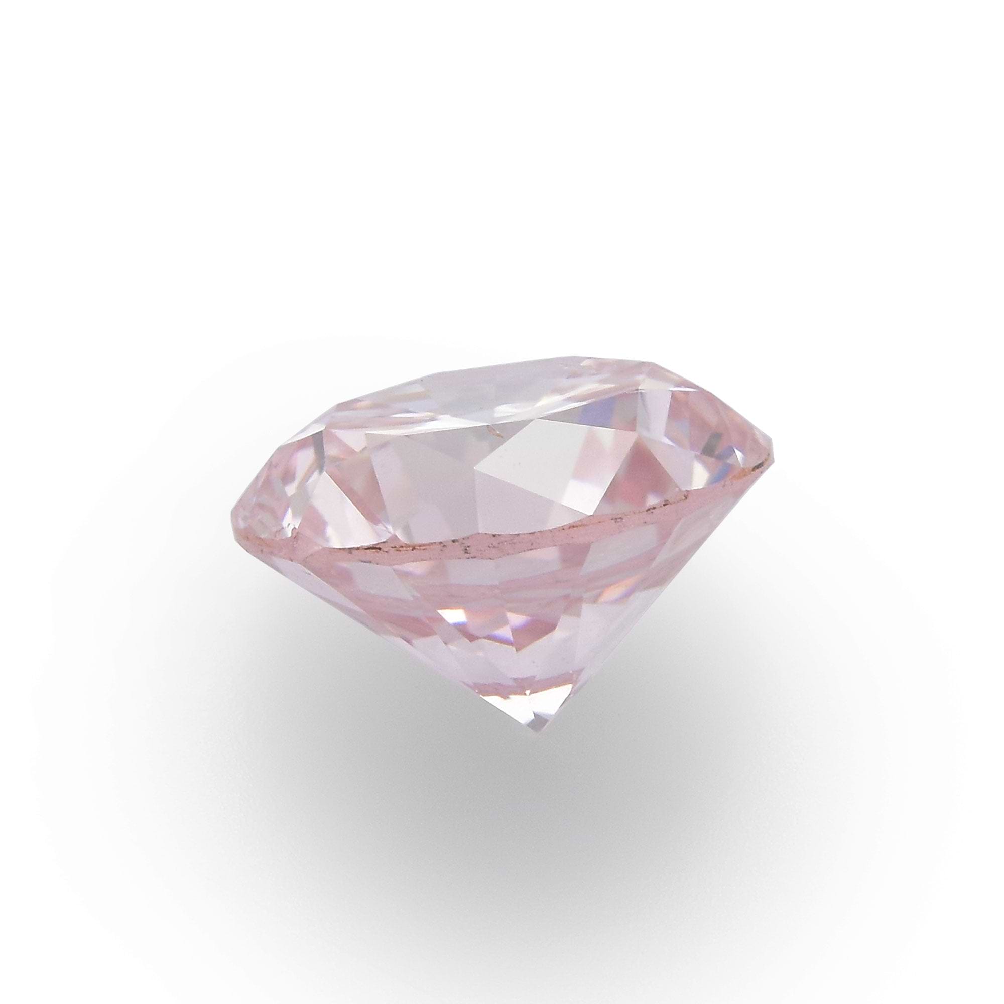 0.40 Carat Fancy Light Pink Round Brillant Diamond I1 GIA