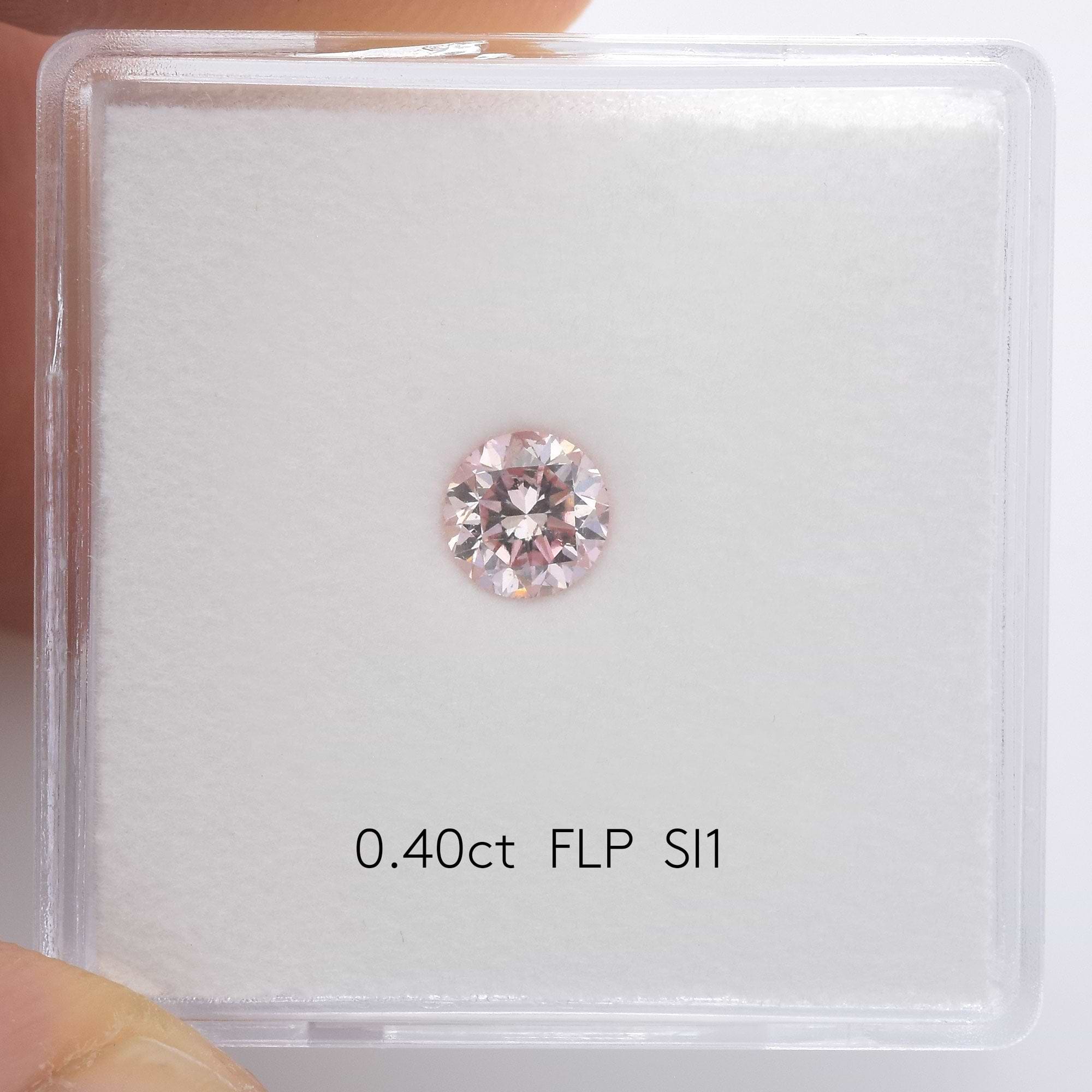 希少】 Fancy Light Purple Pink 0.051ct ハートシェイプ ピンク