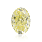 0.50 Carat Fancy Yellow Oval Diamond VVS1 IGI