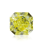 0.41 Carat Fancy Intense Yellow Radiant Diamond VVS2 IGI