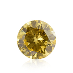 0.65 Carat Fancy Brownish Orangy Yellow Round Brilliant Diamond (I1) GIA