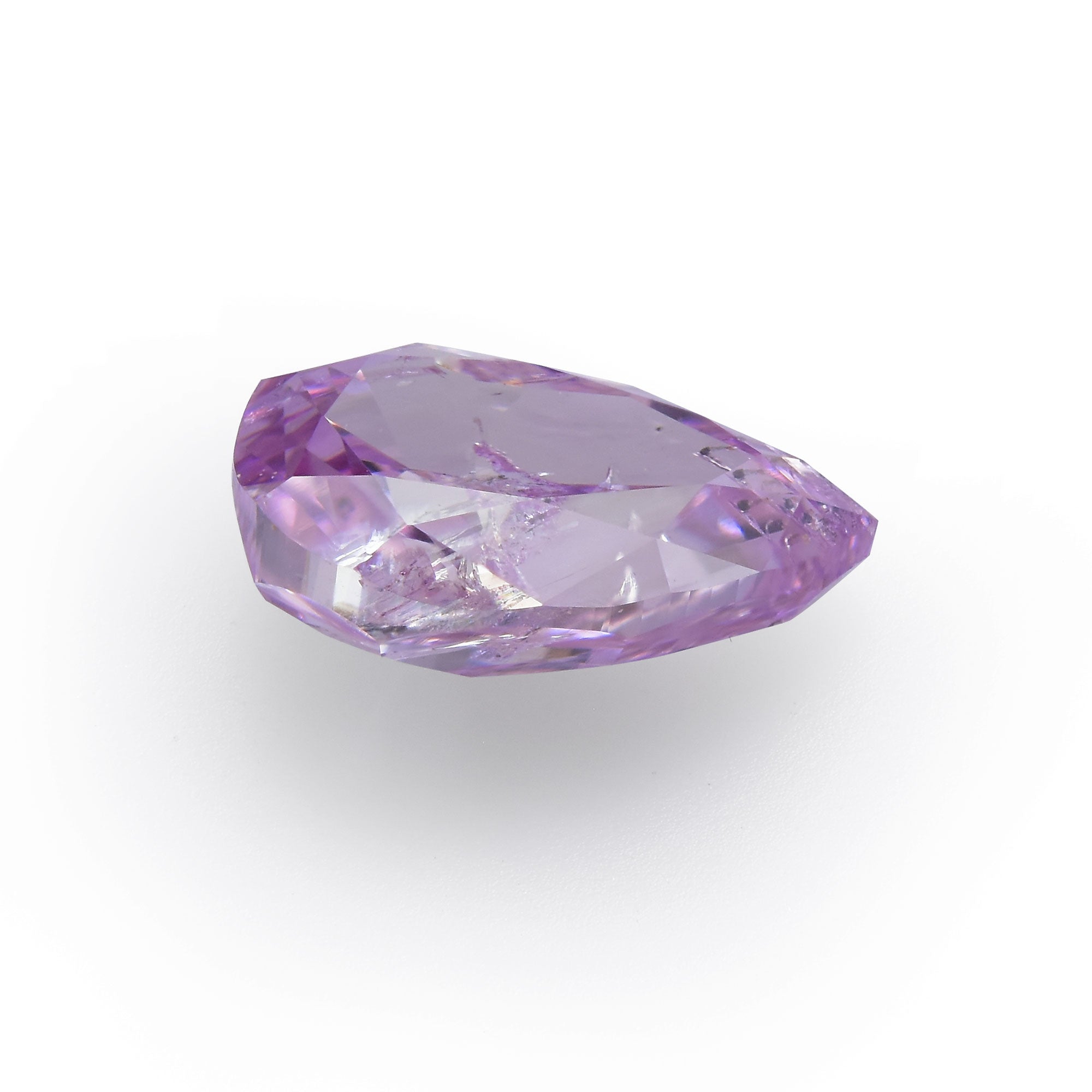 0.50 Carat Fancy Intense Purple Pink Pear Diamond (I1) GIA
