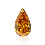 1.01 Carat Fancy Deep Orange Yellow Pear Diamond SI1 GIA