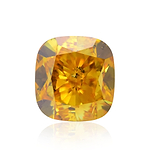 1.14 Carat Fancy Vivid Yellow Orange Cushion Diamond SI2 GIA