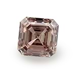 0.50 Carat Fancy Pink Brown Asscher Diamond SI1 GIA