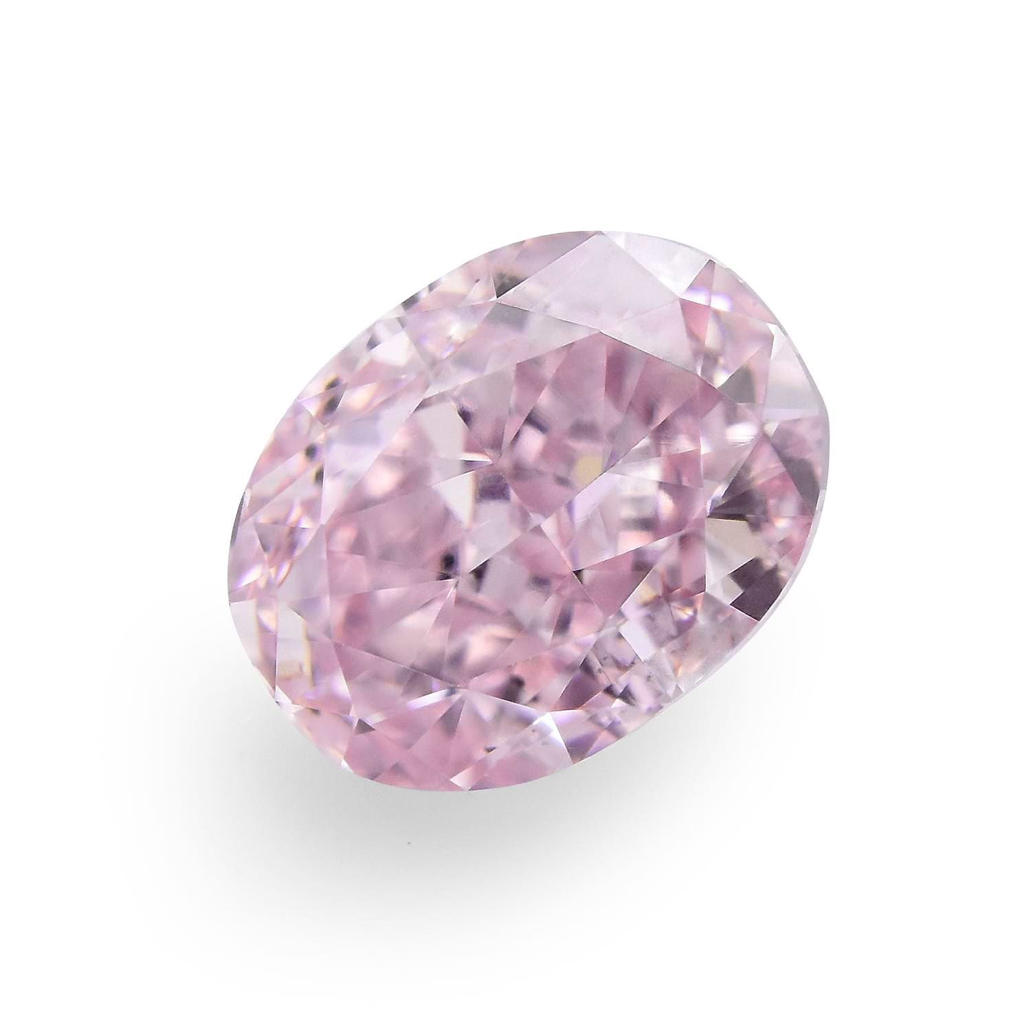0.31 Carat Fancy Purplish Pink Oval Diamond SI2 GIA