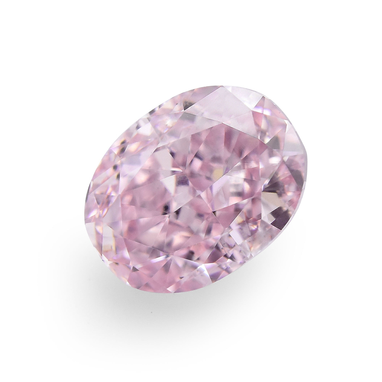 0.31 Carat Fancy Purplish Pink Oval Diamond SI2 GIA