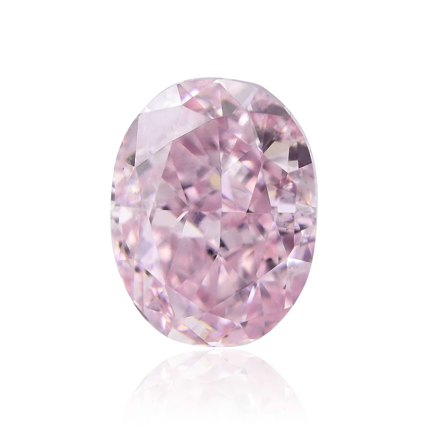 0.31 Carat Fancy Purplish Pink Oval Diamond SI2 GIA