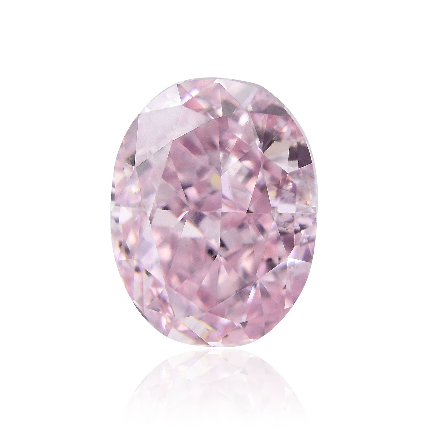 0.31 Carat Fancy Purplish Pink Oval Diamond SI2 GIA